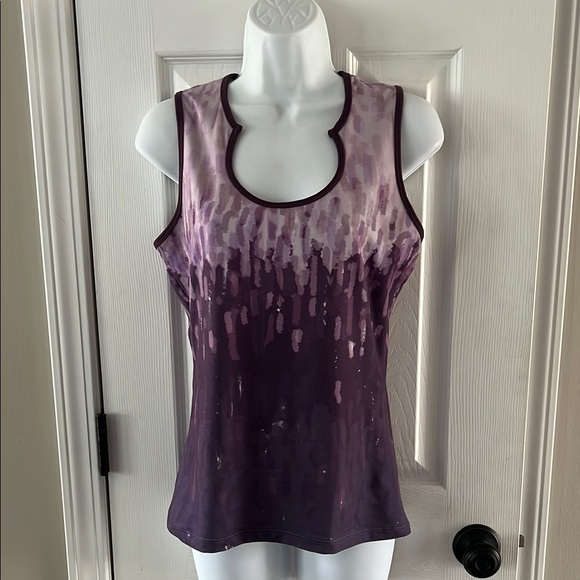 Prana Tops - Women's PrAna Yoga Purple Sleeveless Top Tank Pilates Scoop Neck Medium.